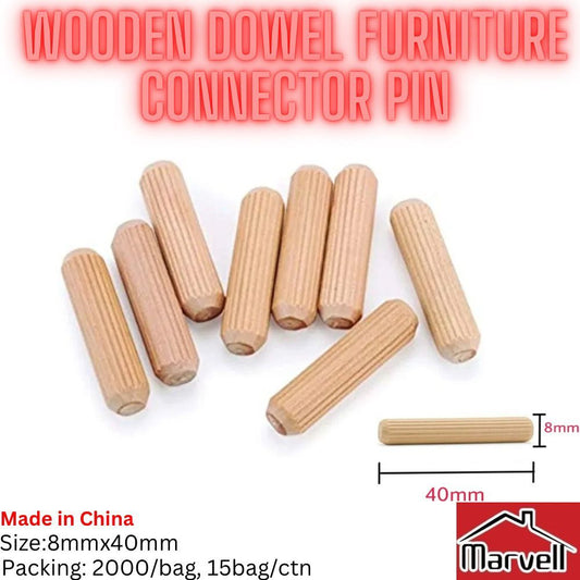 Wooden Dowel Furniture Connecting Pin