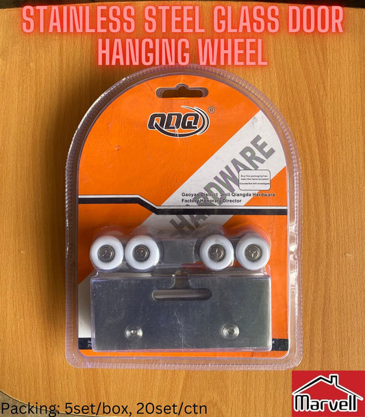 QDQ Stainless Steel 8 Wheel Hanging Wheel For Glass Doors