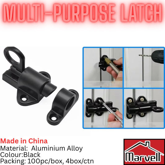 Multi-Purpose Aluminium Alloy Latch – Black