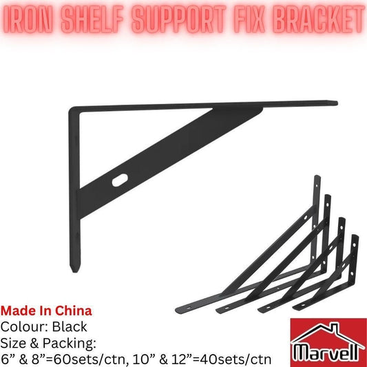Iron Shelf Support Fix Bracket