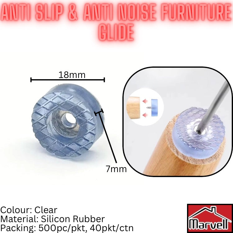 Anti Slip & Anti Noise Silicon Furniture Glide
