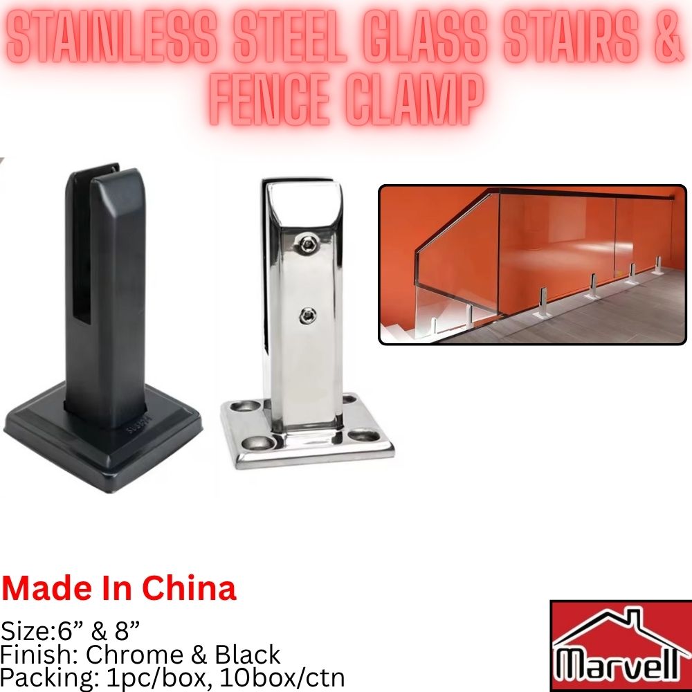 Stainless Steel Glass Stairs & Fence Clamp
