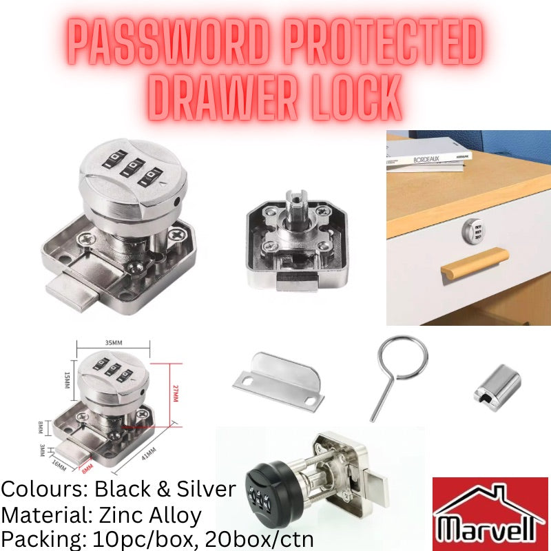 Digao Password Protected Drawer Lock
